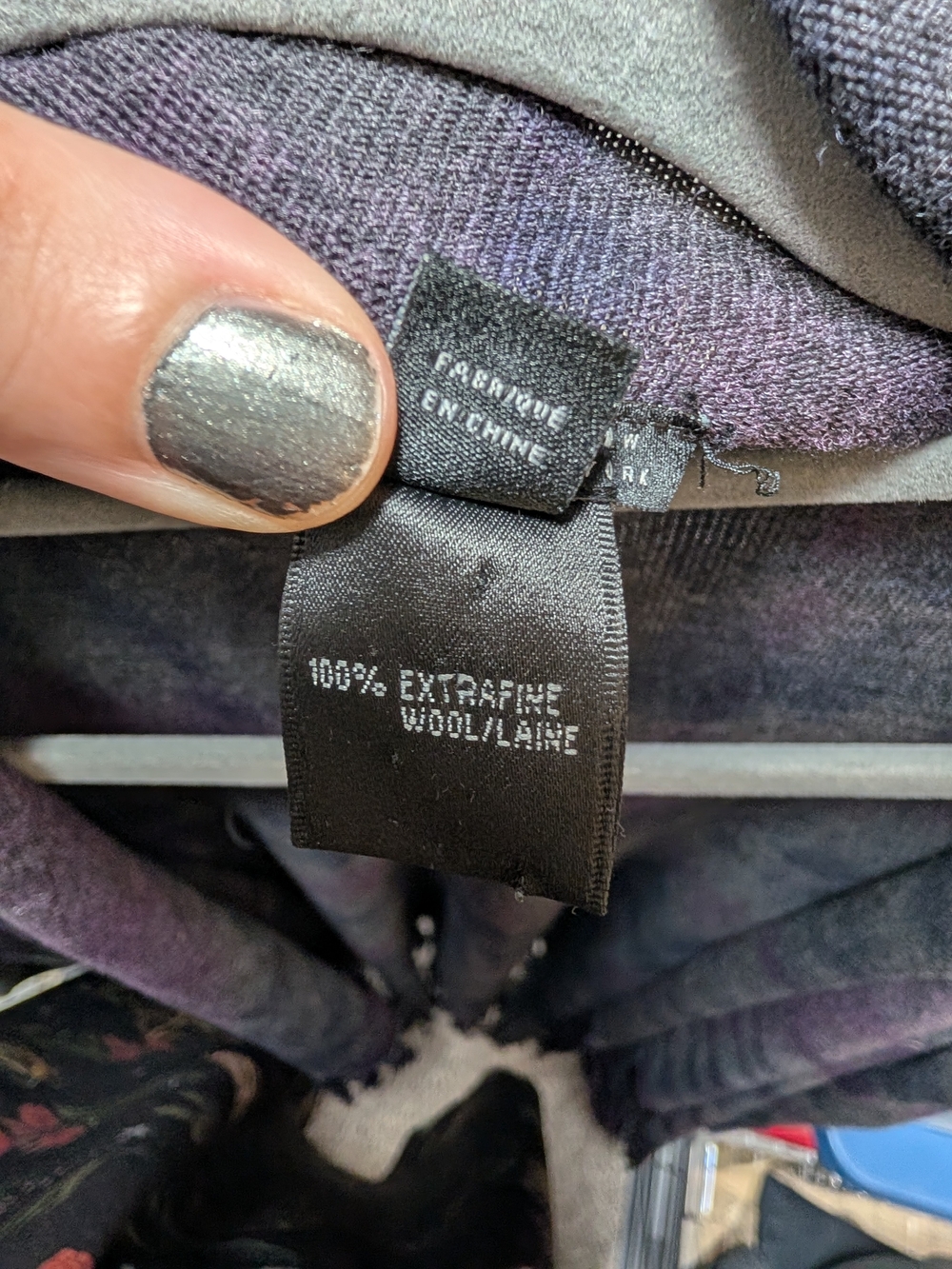 Lafayette 148 Extra Fine Wool Tie Dye Fringe Cardigan - Picture 6 of 6